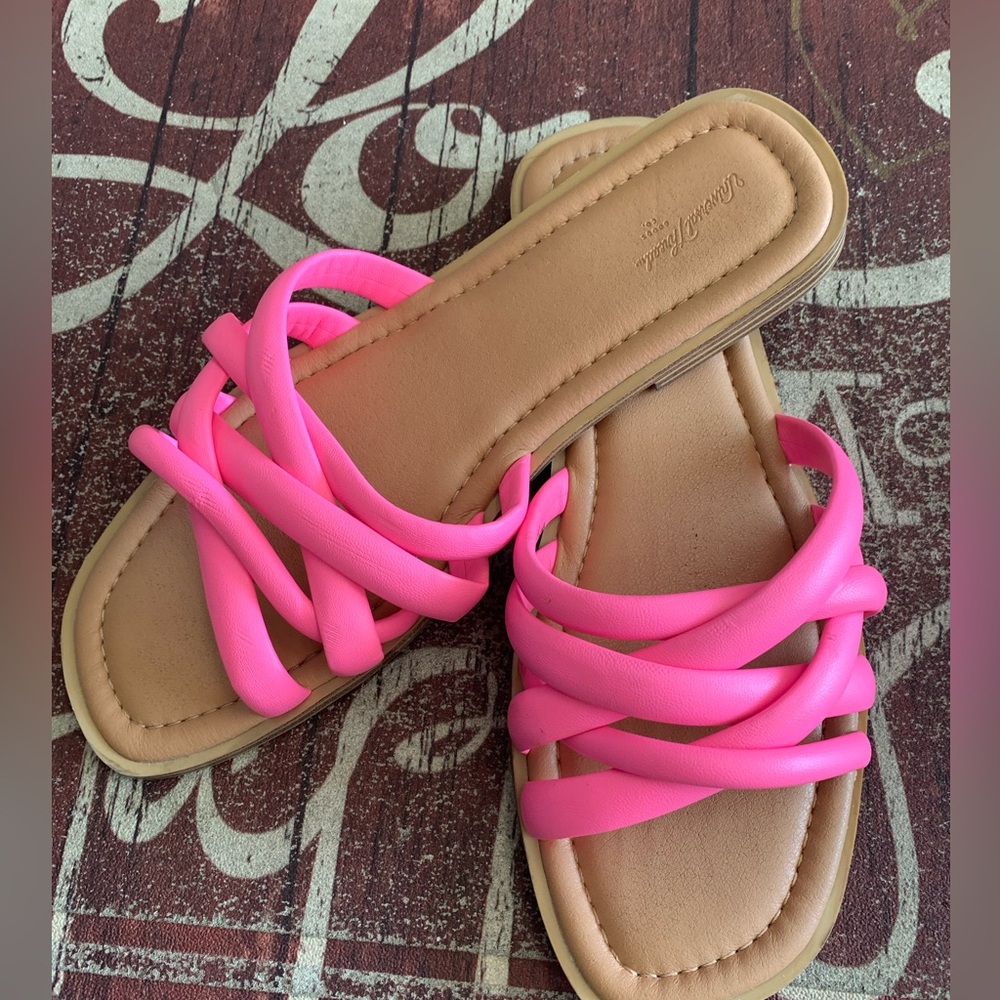 Pink Strappy Sandals